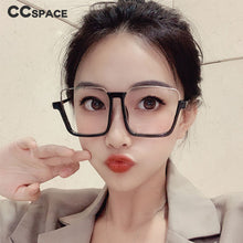 Load image into Gallery viewer, 47308 Square Half Frame Oversized Anti Blue Light Glasses Frame Men Women UV400 Eyeglasses