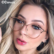 Load image into Gallery viewer, 47321 Plastic Titanium Glasses Frames Cat Eye Round Ultralight Men Women Optical Computer Glasses
