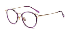 Load image into Gallery viewer, 47321 Plastic Titanium Glasses Frames Cat Eye Round Ultralight Men Women Optical Computer Glasses