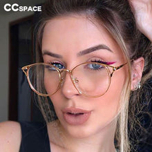 Load image into Gallery viewer, 47321 Plastic Titanium Glasses Frames Cat Eye Round Ultralight Men Women Optical Computer Glasses