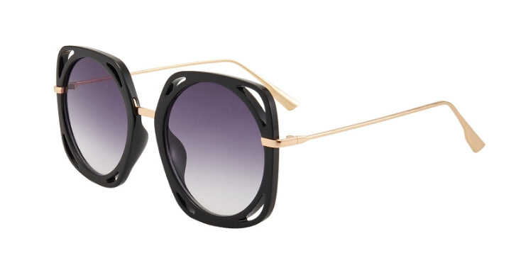 47332 Square Hollow Sunglasses Men Women UV400 Glasses