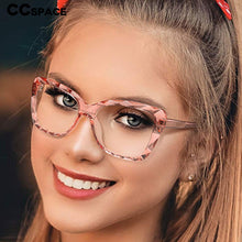 Load image into Gallery viewer, 47340 TR90 Anti-blue Cat Eye Crystal Cutting Frames Women Optical Computer Glasses