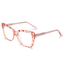 Load image into Gallery viewer, 47340 TR90 Anti-blue Cat Eye Crystal Cutting Frames Women Optical Computer Glasses