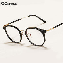 Load image into Gallery viewer, 47368 Plastic Titanium Glasses Frames Crystal Cat Eye Ultralight Men Women Optical Computer Glasses