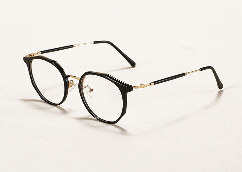 47368 Plastic Titanium Glasses Frames Crystal Cat Eye Ultralight Men Women Optical Computer Glasses