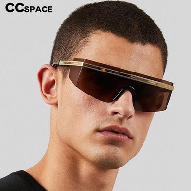 47389 Oversized One Lens  Goggle Sunglasses Men Women Shades UV400 Vintage Glasses