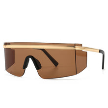 Load image into Gallery viewer, 47389 Oversized One Lens  Goggle Sunglasses Men Women Shades UV400 Vintage Glasses