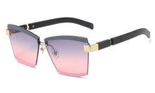 Load image into Gallery viewer, 47391 Square  Rimless Sunglasses Men Women Shades Uv400 Vintage Glasses