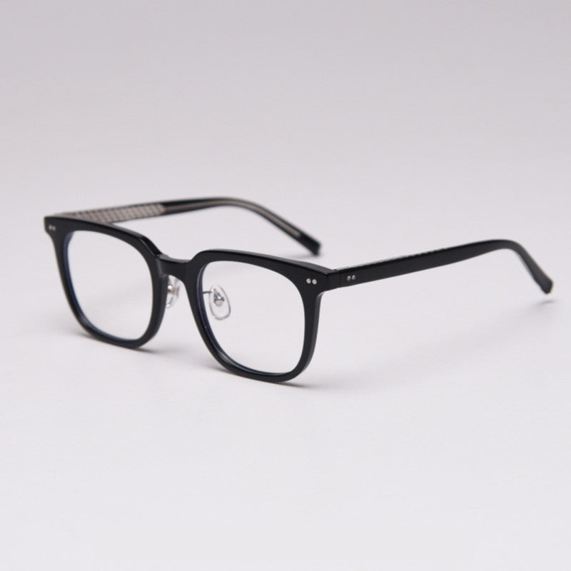 47398 Square Plastic Titanium Glasses Frames Built-in Metal Legs Ultralight Men Women Optical Computer Glasses
