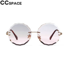 Load image into Gallery viewer, 47407  Round Rimless Sunglasses Women Diamond Cut Shades CCSPACE Vintage Brand Glasses Designer Oculos UV400
