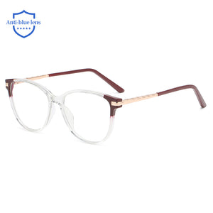 47423 TR90 Gamba a Molla Anti Luce Blu Trasparente Montature per occhiali Splice Glasses Occhiali da vista per computer da donna 