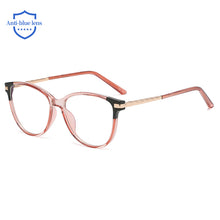 Carica l&#39;immagine nel visualizzatore di Gallery, 47423 TR90 Gamba a Molla Anti Luce Blu Trasparente Montature per occhiali Splice Glasses Occhiali da vista per computer da donna 
