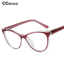 Carica l&#39;immagine nel visualizzatore di Gallery, 47436 Cat Eye Donna Montature per occhiali anti luce blu Spring Leg Uomo Occhiali da vista per computer TR90 