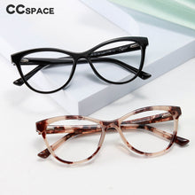 Carica l&#39;immagine nel visualizzatore di Gallery, 47436 Cat Eye Donna Montature per occhiali anti luce blu Spring Leg Uomo Occhiali da vista per computer TR90 