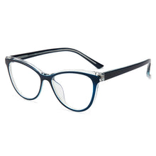 Carica l&#39;immagine nel visualizzatore di Gallery, 47436 Cat Eye Donna Montature per occhiali anti luce blu Spring Leg Uomo Occhiali da vista per computer TR90 