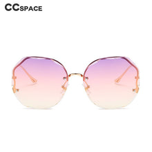 Load image into Gallery viewer, 47454 Frameless Trim Gradient Women Sunglasses Personality Bent Legs Shades UV400 Vintage Glasses