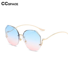Load image into Gallery viewer, 47454 Frameless Trim Gradient Women Sunglasses Personality Bent Legs Shades UV400 Vintage Glasses