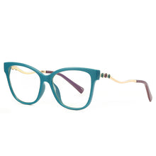 Load image into Gallery viewer, 47465 Tr90 Cat Eye Anti Blue Light Women Optical Glasses Frames Stripe Leg Computer Eyeglasses