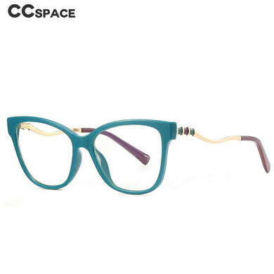 47465 Tr90 Cat Eye Anti Blue Light Women Optical Glasses Frames Stripe Leg Computer Eyeglasses