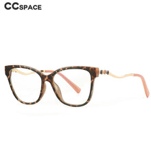 Load image into Gallery viewer, 47465 Tr90 Cat Eye Anti Blue Light Women Optical Glasses Frames Stripe Leg Computer Eyeglasses