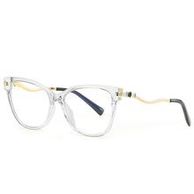 Load image into Gallery viewer, 47465 Tr90 Cat Eye Anti Blue Light Women Optical Glasses Frames Stripe Leg Computer Eyeglasses
