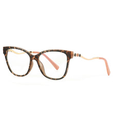 Load image into Gallery viewer, 47465 Tr90 Cat Eye Anti Blue Light Women Optical Glasses Frames Stripe Leg Computer Eyeglasses