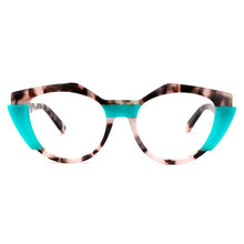 Load image into Gallery viewer, 47469  Women Blue Pink Tortoise Yellow Gray Small Size Acetate Cat Eye Glasses Frame