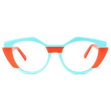 Load image into Gallery viewer, 47469  Women Blue Pink Tortoise Yellow Gray Small Size Acetate Cat Eye Glasses Frame