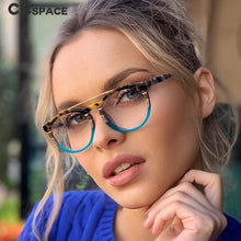 Load image into Gallery viewer, 47493 Round Retro Acetate Frames Stripe Splicing Men Women Computer Glasses