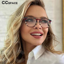 Load image into Gallery viewer, 47493 Round Retro Acetate Frames Stripe Splicing Men Women Computer Glasses