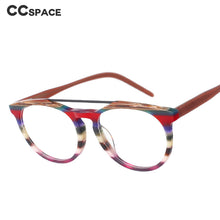 Load image into Gallery viewer, 47493 Round Retro Acetate Frames Stripe Splicing Men Women Computer Glasses
