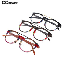 Load image into Gallery viewer, 47493 Round Retro Acetate Frames Stripe Splicing Men Women Computer Glasses