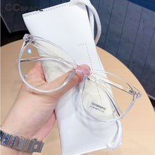 Load image into Gallery viewer, 47497 Round Big Size Anti Blue Light Glasses Frames Men Women Computer Eyeglasses