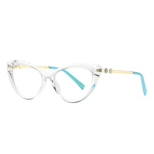 Carica l&#39;immagine nel visualizzatore di Gallery, 47546 Cat Eye Lady Montature per occhiali da vista anti luce blu Uomo Donna Occhiali da vista per computer TR90 