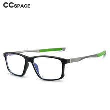 Load image into Gallery viewer, 47547 Square Anti Blue Light Sport Glasses Frames Aluminum Magnesium Leg Men Women TR90 Computer Eyeglasses