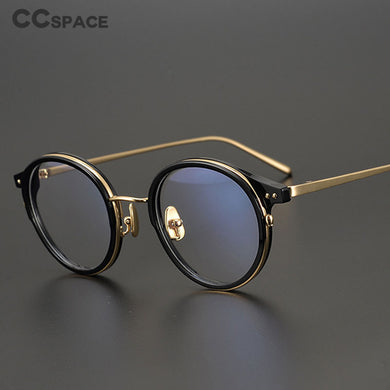 47569 Vintage Round  Pure Titanium Optical Glasses Frames Men Women Computer Eyeglasses