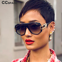 Load image into Gallery viewer, 47624 Big Frame Retro Sunglasses Men Women Square Shades UV400 Vintage Glasses