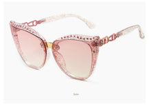 Load image into Gallery viewer, 47932 Retro Cat Eye  Diamond Sunglasses Men Women Shades UV400 Vintage Glasses