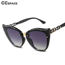 Load image into Gallery viewer, 47932 Retro Cat Eye  Diamond Sunglasses Men Women Shades UV400 Vintage Glasses