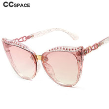 Load image into Gallery viewer, 47932 Retro Cat Eye  Diamond Sunglasses Men Women Shades UV400 Vintage Glasses