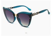 Load image into Gallery viewer, 47932 Retro Cat Eye  Diamond Sunglasses Men Women Shades UV400 Vintage Glasses