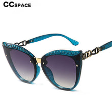 Load image into Gallery viewer, 47932 Retro Cat Eye  Diamond Sunglasses Men Women Shades UV400 Vintage Glasses