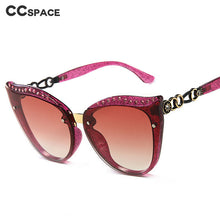 Load image into Gallery viewer, 47932 Retro Cat Eye  Diamond Sunglasses Men Women Shades UV400 Vintage Glasses