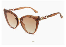 Load image into Gallery viewer, 47932 Retro Cat Eye  Diamond Sunglasses Men Women Shades UV400 Vintage Glasses