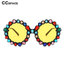 Load image into Gallery viewer, 47950 Round  Diamond Sunglasses Women Shades UV400 Vintage Glasses