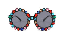 Load image into Gallery viewer, 47950 Round  Diamond Sunglasses Women Shades UV400 Vintage Glasses