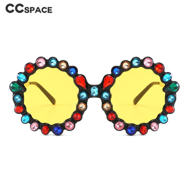 47950 Round  Diamond Sunglasses Women Shades UV400 Vintage Glasses