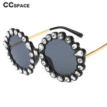 Load image into Gallery viewer, 47950 Round  Diamond Sunglasses Women Shades UV400 Vintage Glasses