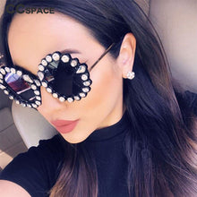 Load image into Gallery viewer, 47950 Round  Diamond Sunglasses Women Shades UV400 Vintage Glasses