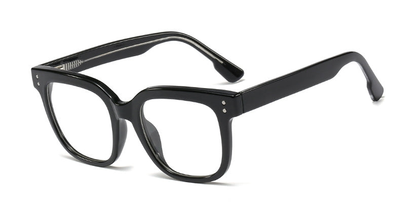 48048 Anti-blue Light Plastic Titanium Retro Square Rivet Glasses Frames Men Women Optical Computer EyeGlasses